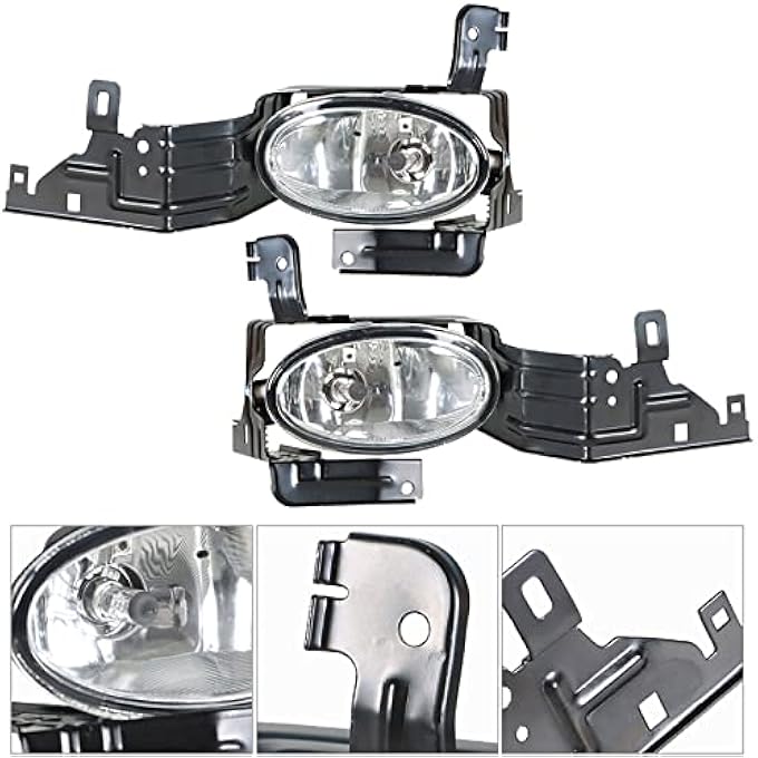 Contek Led Fog Lights Replacement For 20112012 Honda Accord 4Dr Sedan Left Right Front Bumper Driving LampsWiringSwitch  Clear Lens - Image 4