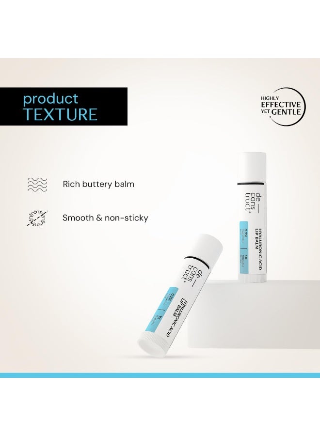 Deconstruct Hyaluronic Acid Lip Balm With 1% Cupuacu Butter | For Fuller, Dry Lips | Protects & Nourishes Dry Chapped Lips | Lip Balm For Women & Men | 4gm - Image 3