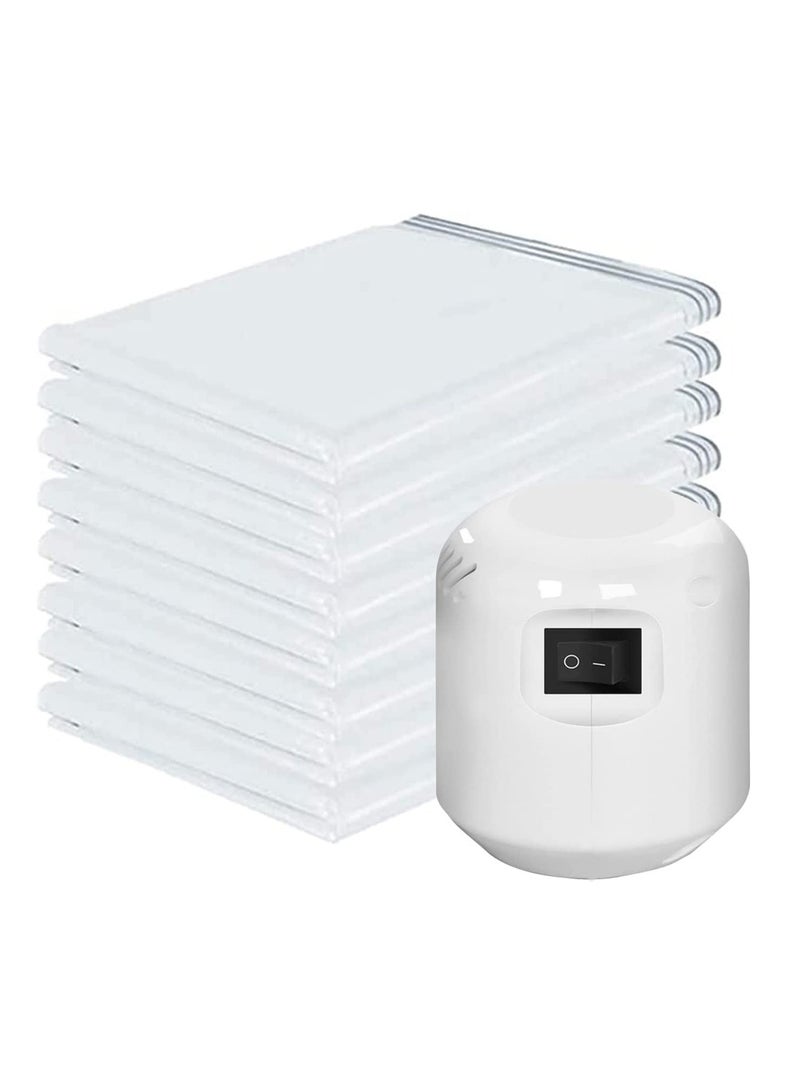 Premium Vacuum Storage Bags with Electric Pump, 6 Pack (2 Jumbo, 2 Large, 2 Medium), Reusable Space Saver Bags for Clothes, Mattress, Blanket, Duvets, Pillows, Comforters, Quilt, Travel - Image 1