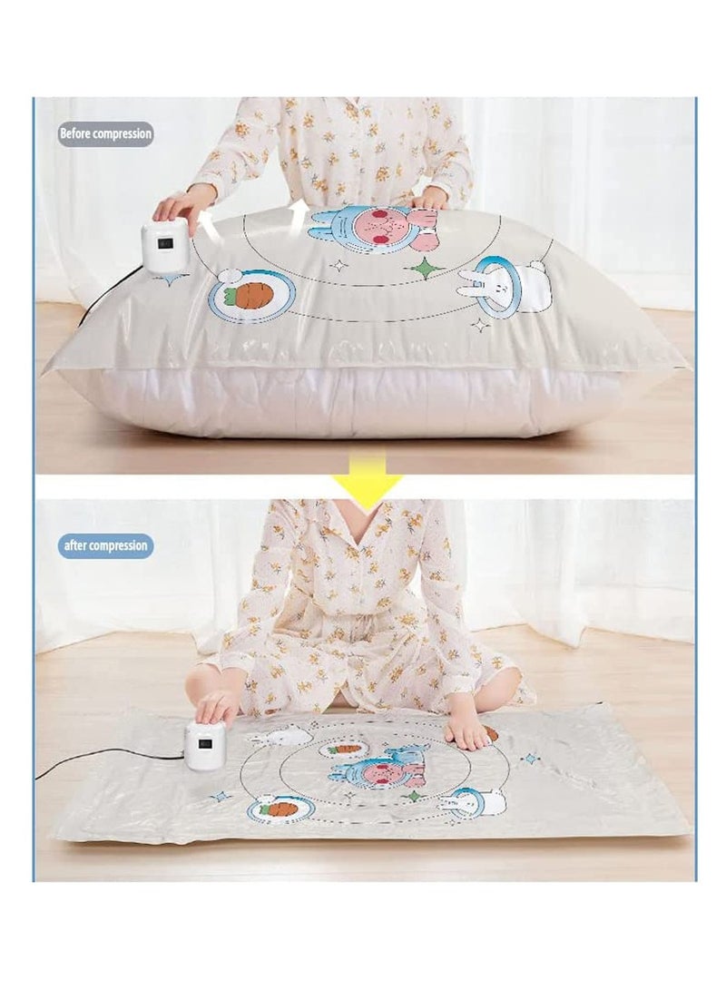 Premium Vacuum Storage Bags with Electric Pump, 6 Pack (2 Jumbo, 2 Large, 2 Medium), Reusable Space Saver Bags for Clothes, Mattress, Blanket, Duvets, Pillows, Comforters, Quilt, Travel - Image 3