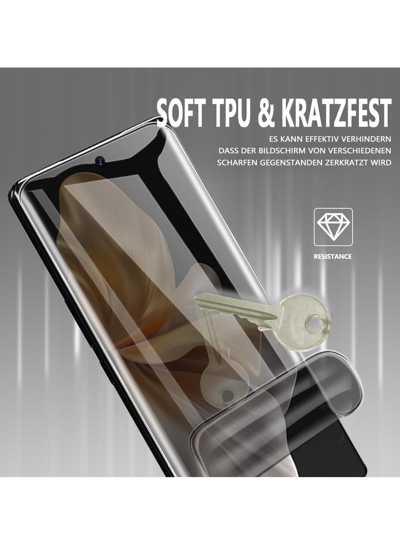 Privacy Screen Protector Compatible with VIVO V30 5G, Anti Spy TPU Protective Film 1 Pack + Tempered Glass Camera Lens Protector 1 Pack, Anti Scratch Easy to Install