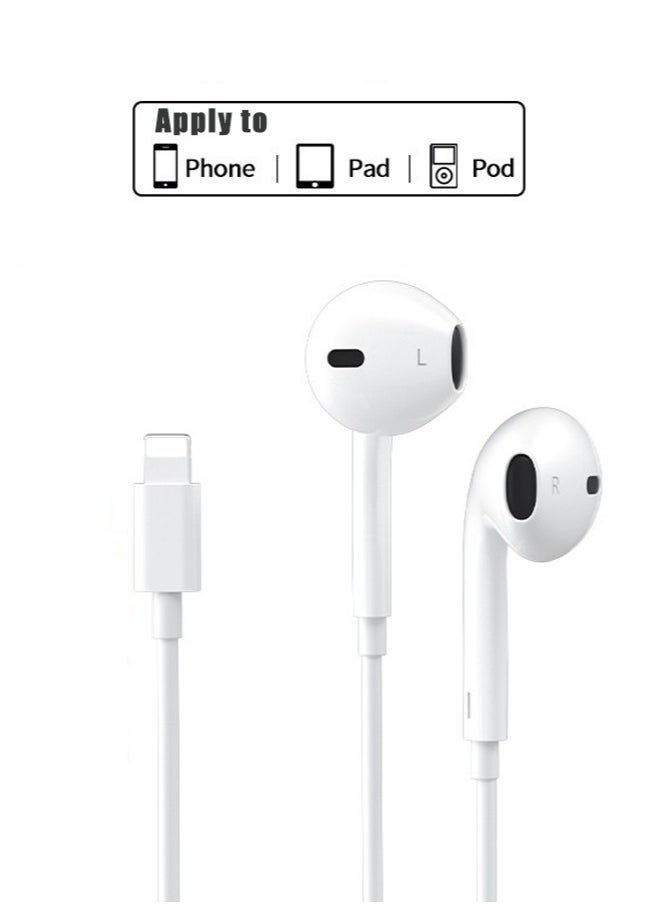 REACLOUD - EarPods With Lightning Connector | iPhone Headphones, [MFI Certified] Earphones Wired Stereo Sound Earbuds with Microphone and Volume Control, Compatible with iPhone 14/13/12/SE/11/XR/XS/X/7/7 Plus/8 - Image 1