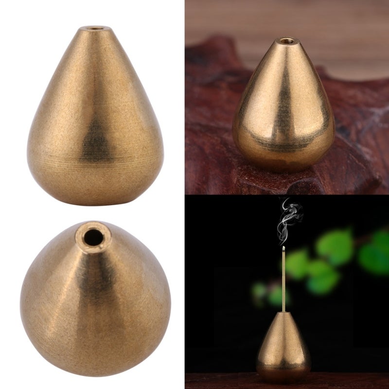 Mini Water Drop Brass Incense Holder - Vintage Brass Craft Ornament Incense Holder for Bedroom, Tea Room, Yoga Space - Image 4