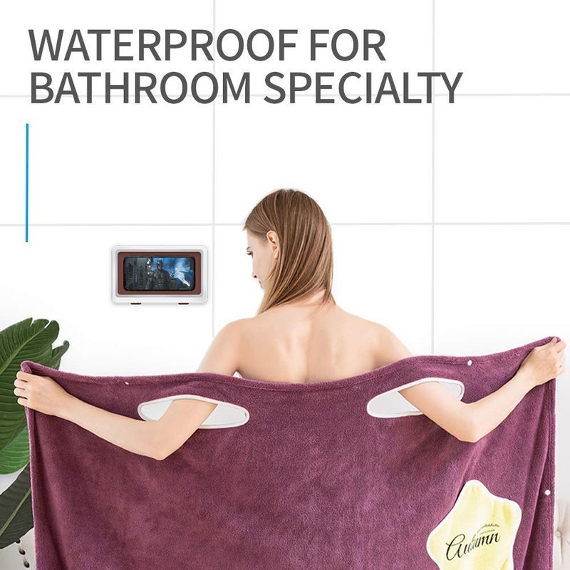 Replex Shower Phone Holder Waterproof AntiFog Touch Screen Wall Mount Phone Holder for Shower Bathroom Mirror Bathtub - Image 3