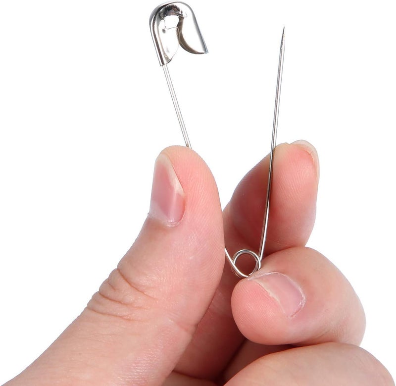 Stainless Steel Safety Pins for Girls and Women (Pack of 48) Safety Pins, Scarf Pins, Hijab Saree Pins, Brooch Pins, Safety Lockable Cloth Diaper Pins - Image 2