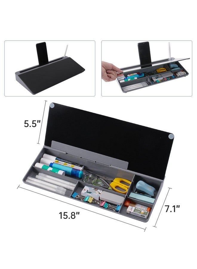 TSJ OFFICE Desktop Whiteboard Dry-Erase-Board - Computer Keyboard Stand White Board Surface Pad With Drawer, Desk Organizers With Accessories For Office, Home, School Supplies - Image 4