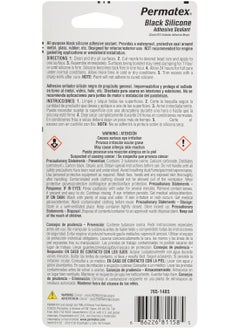 Permatex Permatex (16BR) ADHESIVE SEALANT SILICONE 81158 NET BLACK 0.85g (Pack of 1)  - Image 2