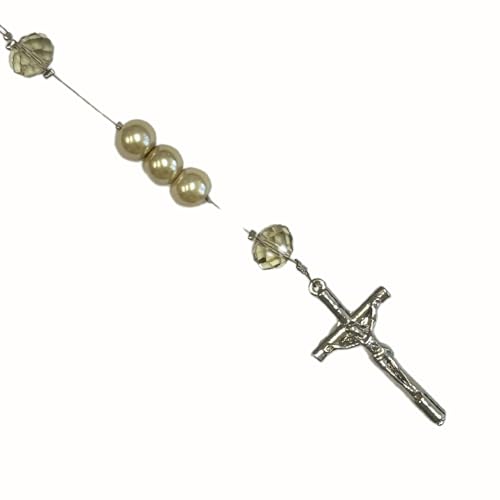Linpeng Rosary Making Kit, Gold Catholic Prayer Necklace Supplies for Women, DIY Jewelry Supplies, Gift for Beader, 1 Pack - Image 5