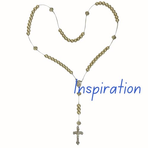 Linpeng Rosary Making Kit, Gold Catholic Prayer Necklace Supplies for Women, DIY Jewelry Supplies, Gift for Beader, 1 Pack - Image 2