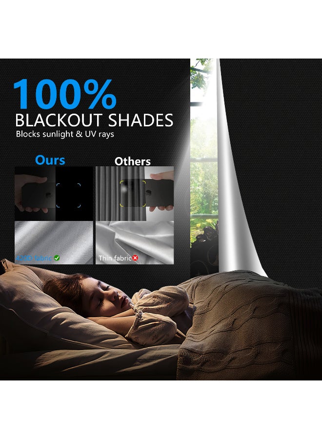 Blackout Blinds 300x145cm, Blackout Curtains for Bedroom, Cuttable Temporary Blackout Shades Film with 20 Hook and Loop Straps, 30 Nano Stickers for Baby Room, Travel Rv, Dorm or Office - Image 2