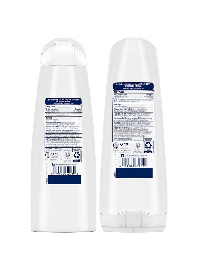 دوف مجموعة شامبو وبلسم - شامبو ديرماكير المرطب لفروة الرأس والقشرة للنساء والرجال، علاج قشرة الرأس لتخفيف حكة فروة الرأس مع بيريثيون الزنك، 12 أونصة (مجموعة مكونة من قطعتين) - Image 2