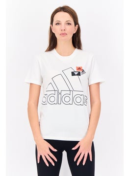 Women Sportswear Fit Short Sleeves Outdoor T-Shirt, White