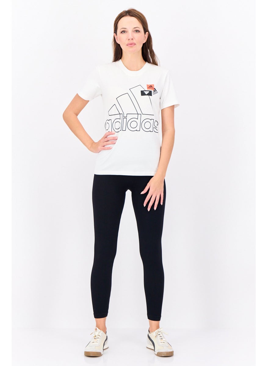 Adidas - Women Sportswear Fit Short Sleeves Outdoor T-Shirt, White - Image 1