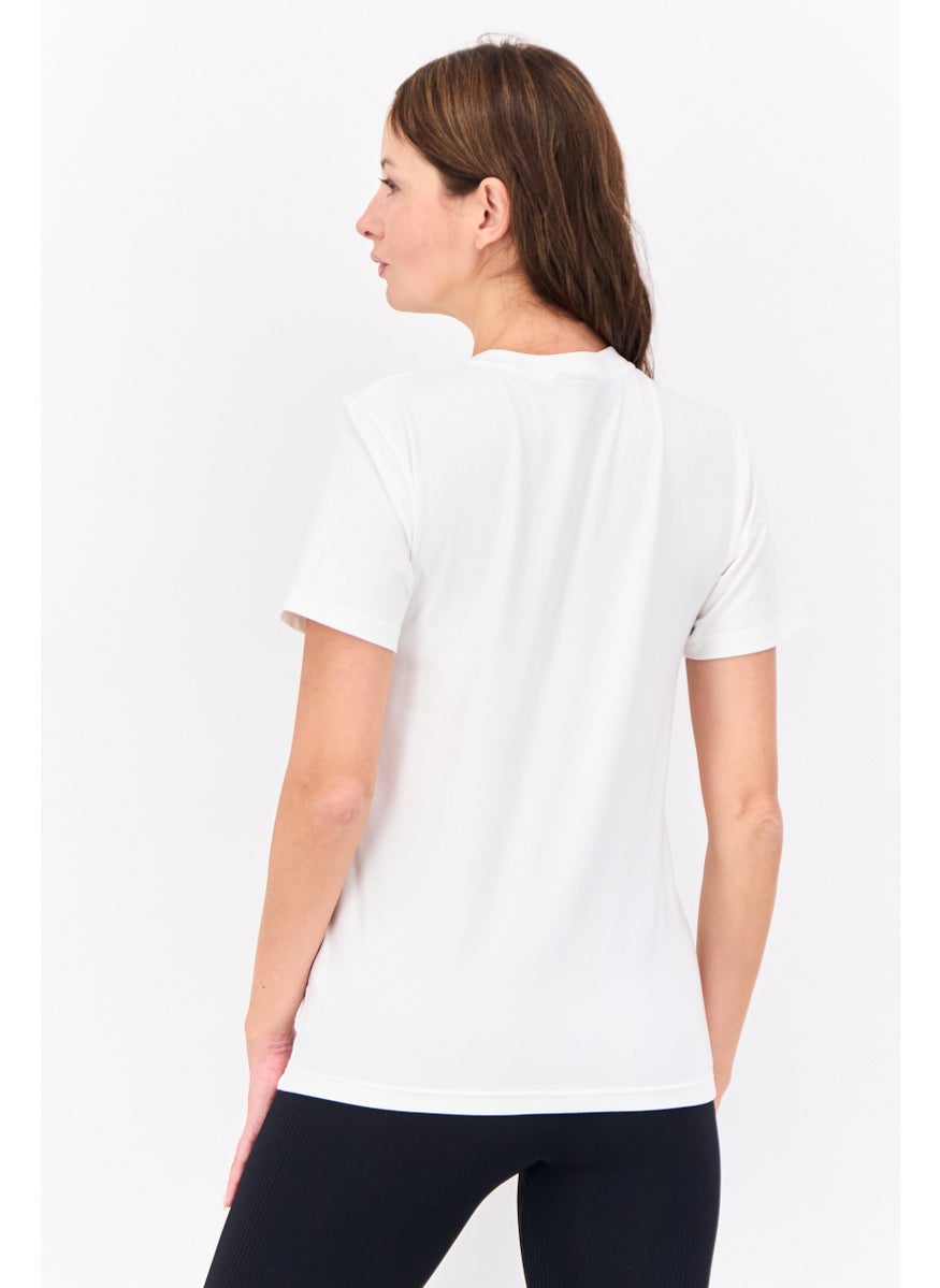 Adidas - Women Sportswear Fit Short Sleeves Outdoor T-Shirt, White - Image 1