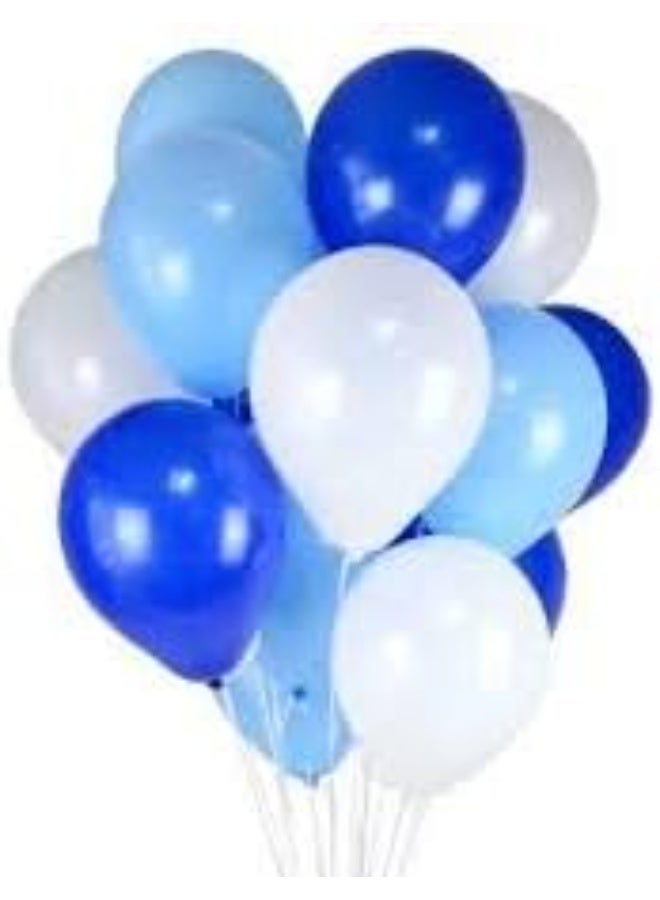 100 PCS 12-inch Pearlized 4 Assorted Colors Latex Balloons Blue White Silver Large Big Round Thick Shiny Pearlescent Biodegradable Bulk Helium Gas Air Inflated Kids Birthday Party Decorations Supplies - Image 2