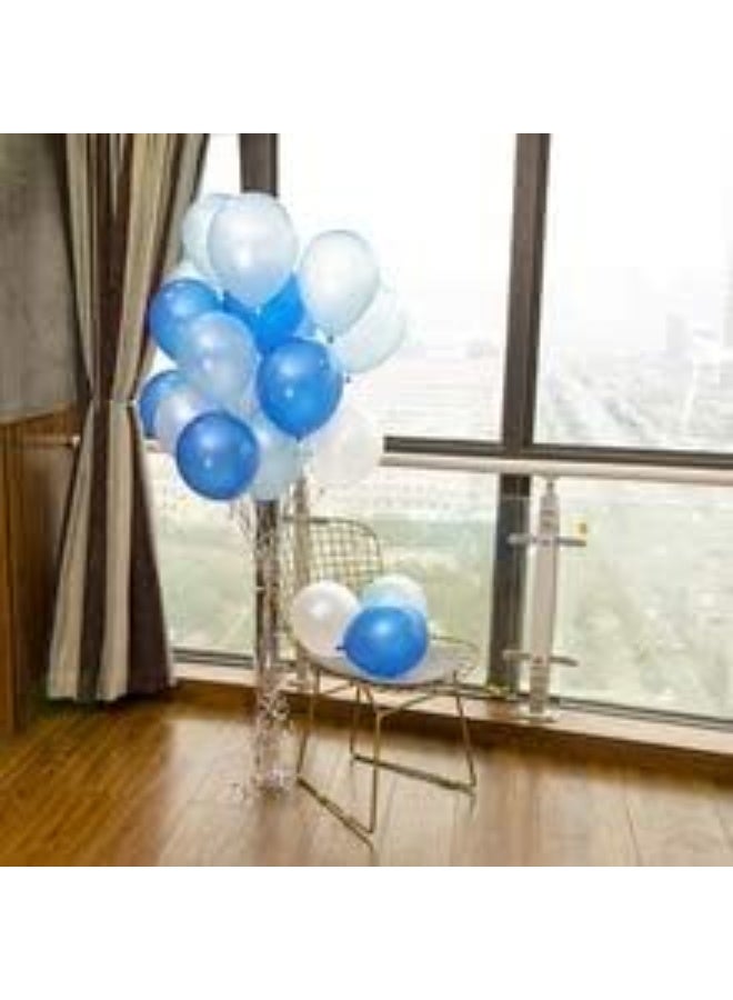 100 PCS 12-inch Pearlized 4 Assorted Colors Latex Balloons Blue White Silver Large Big Round Thick Shiny Pearlescent Biodegradable Bulk Helium Gas Air Inflated Kids Birthday Party Decorations Supplies - Image 5