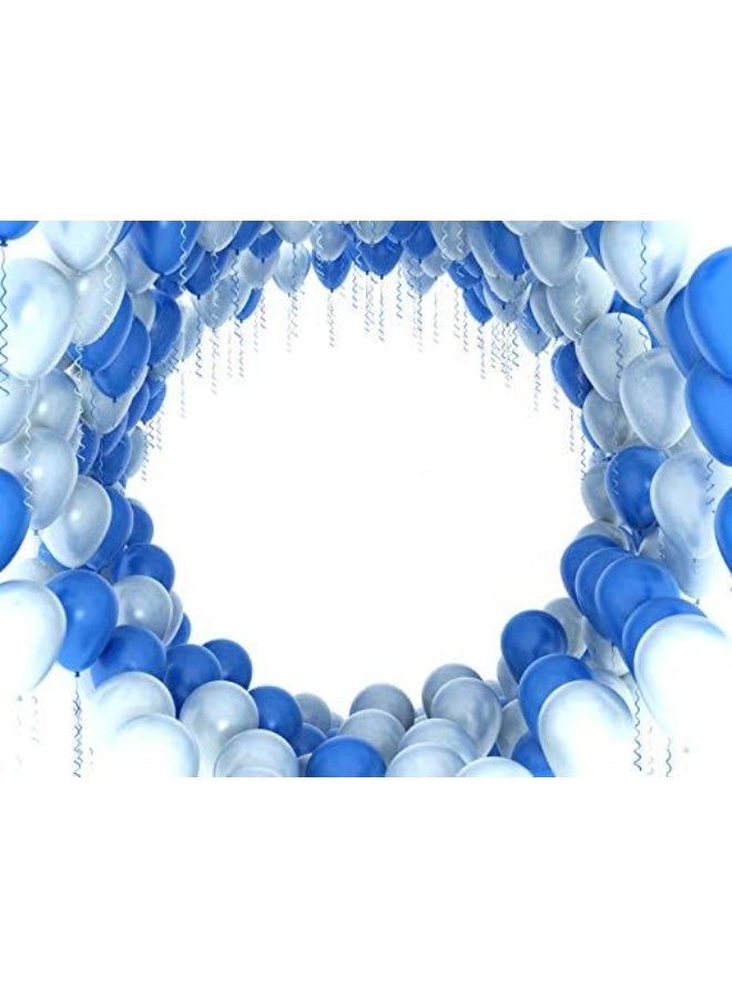 100 PCS 12-inch Pearlized 4 Assorted Colors Latex Balloons Blue White Silver Large Big Round Thick Shiny Pearlescent Biodegradable Bulk Helium Gas Air Inflated Kids Birthday Party Decorations Supplies - Image 4