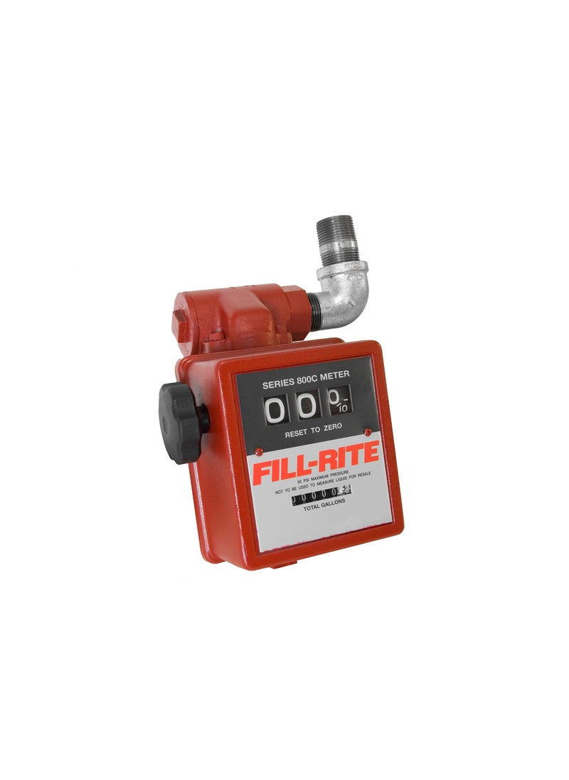 FILL RITE Fill-Rite 806C 3 Wheel Mechanical Gravity Flow 1" 5-20 GPM Fuel Transfer Meter  - Image 1