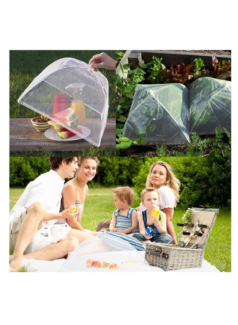 Excefore Mesh Food Covers Outdoor Pop-Up Food Tents(6 Pack) for Picnics/Grill/Party Outside Food Umbrella 100% Protection from Flies Reusable and Collapsible Net Cover 17×17 Inch  - Image 2