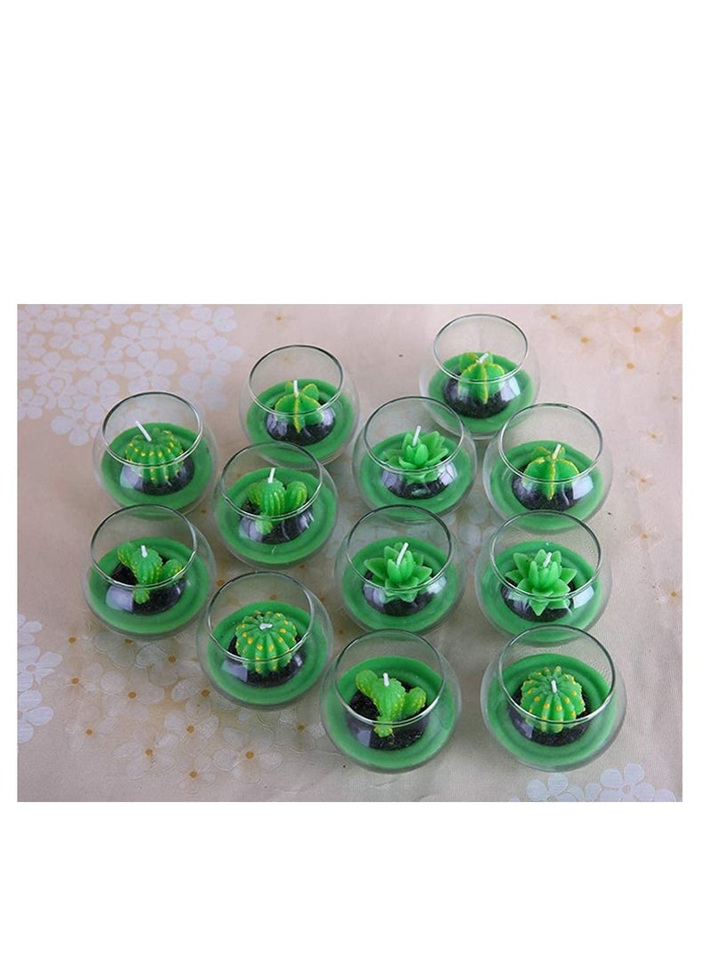 إكسفور 6 حزمة العفن النضج السيليكون - صبار راتنج زهرة الصب لتزيين الكيك ، شمعة مصنوعة يدويا ، فندان ، راتنج الايبوكسي ، طين البوليمر ، الشمع ، إلخ - Image 3