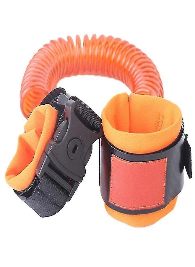 VRT Kids Anti-Lost Wrist Link with Lock - Child Safety Wrist Band for Toddlers & Children (1-10 Years) - Reflective, Adjustable, Soft Padded Strap (Orange) - Image 1