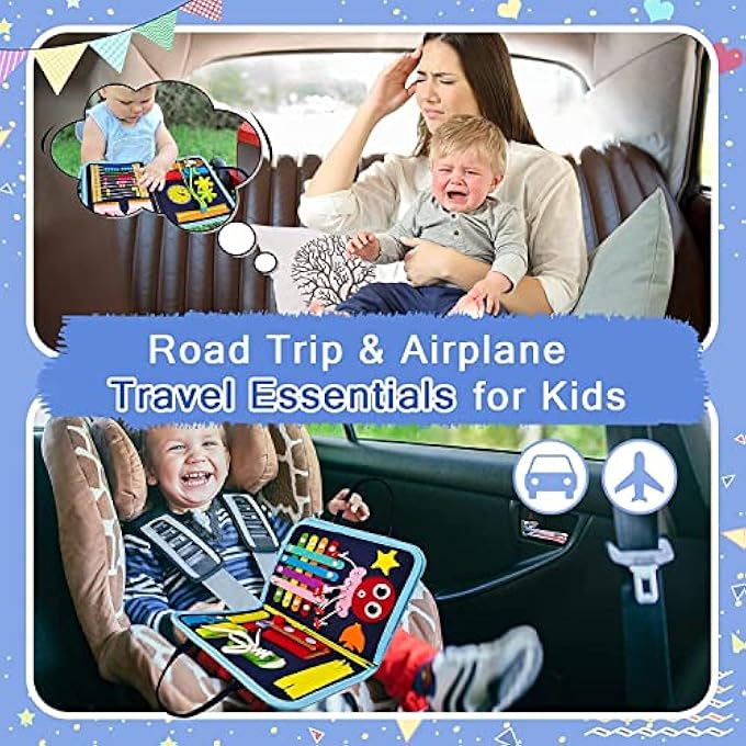 MONTESSORI BUSY BOARD FOR TODDLERS 1-4 YEARS - EDUCATIONAL SENSORY TOY FOR FINE MOTOR SKILLS DEVELOPMENT, FOR BOYS & GIRLS - Image 5