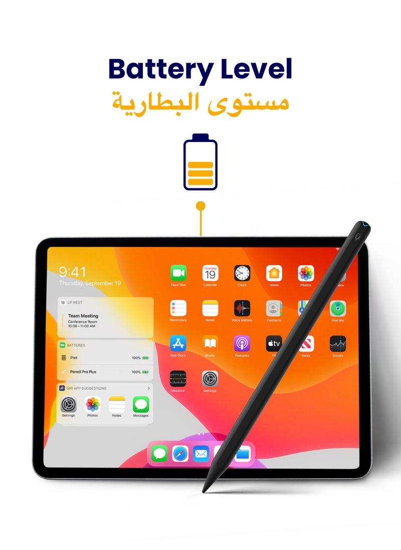 2nd Generation Stylus Pen with Wireless Charging Pencil Pro Plus For Apple iPad Pro 11/12.9, iPad Mini 6, iPad Air 4/5, compatible with iPads Air/Mini/Pro 2023 and below - Black Edition - pzsku/Z60B79CE66394F86DC585Z/45/_/1726594767/fab4b1b4-2912-4d9e-828b-ca9638b65d00