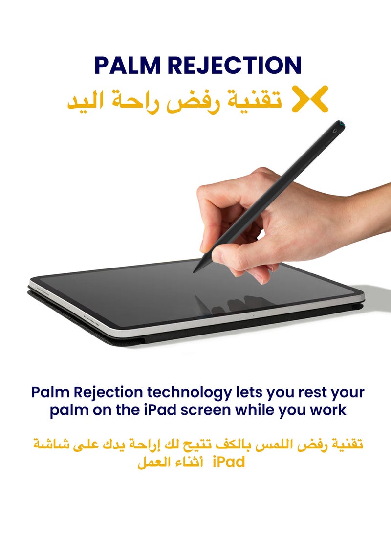 2nd Generation Stylus Pen with Wireless Charging Pencil Pro Plus For Apple iPad Pro 11/12.9, iPad Mini 6, iPad Air 4/5, compatible with iPads Air/Mini/Pro 2023 and below - Black Edition - pzsku/Z60B79CE66394F86DC585Z/45/_/1726594822/08ab917a-2ec7-4f5a-a405-bf859fec67b1