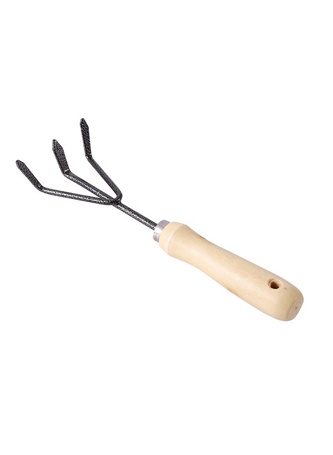 LAWAZIM Hand Rake With Wood Handle | Stainless Steel - Rust Resistant - Wood Ergonomic Handle - Great for Gardening, Cultivating, Loosening Soil & Spreading Mulch - Image 3