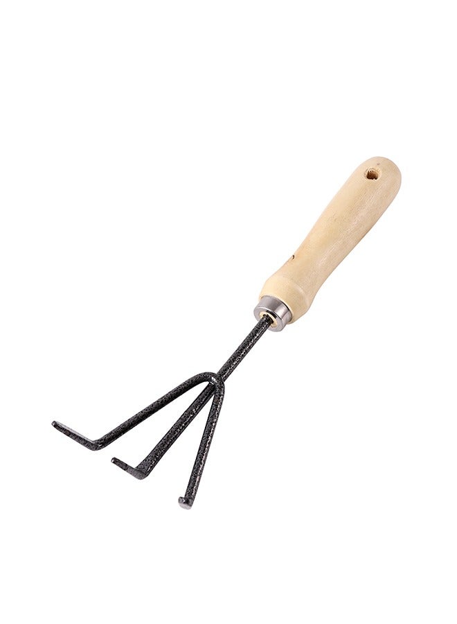 LAWAZIM Hand Rake With Wood Handle | Stainless Steel - Rust Resistant - Wood Ergonomic Handle - Great for Gardening, Cultivating, Loosening Soil & Spreading Mulch - Image 4