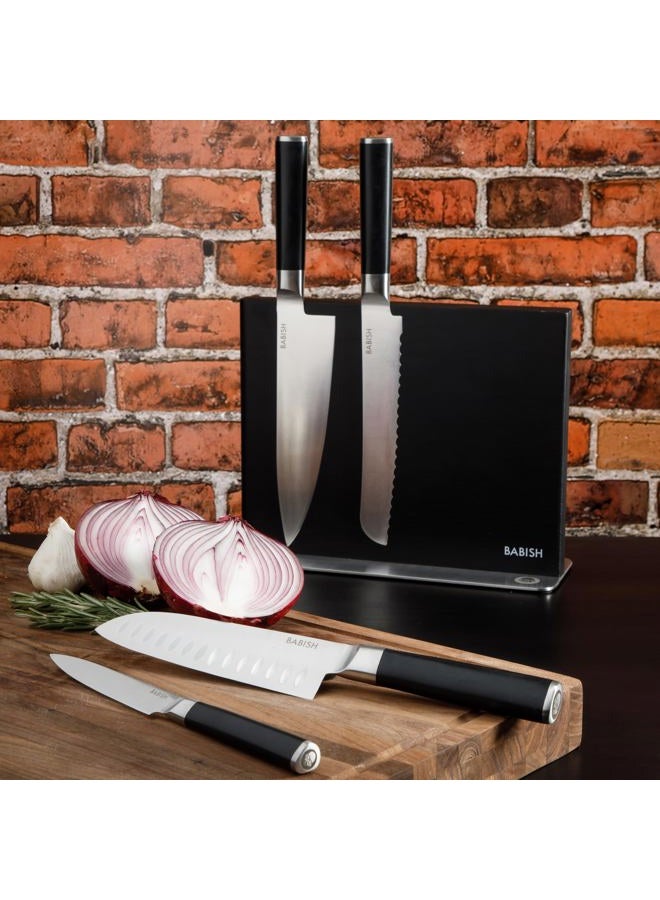 Babish Magnetic Knife Double Sided Block Holder (11" X 8.5" X 4") w/Anti Skid Base - Image 2