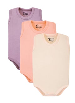 Funny Bunny Pack of 3 Cotton Wide Cut Bodysuit for Baby  - Image 1