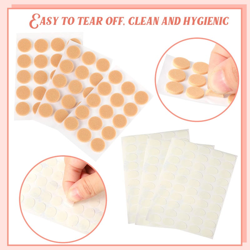 Hicarer 300 Pieces Mixed Earring Support Patches Invisible Earring Lifters White Earlobe Support Patches Waterproof Earring Support Pads Silicone Earring Stabilizers for Supporting Large Heavy Earrings - Image 5