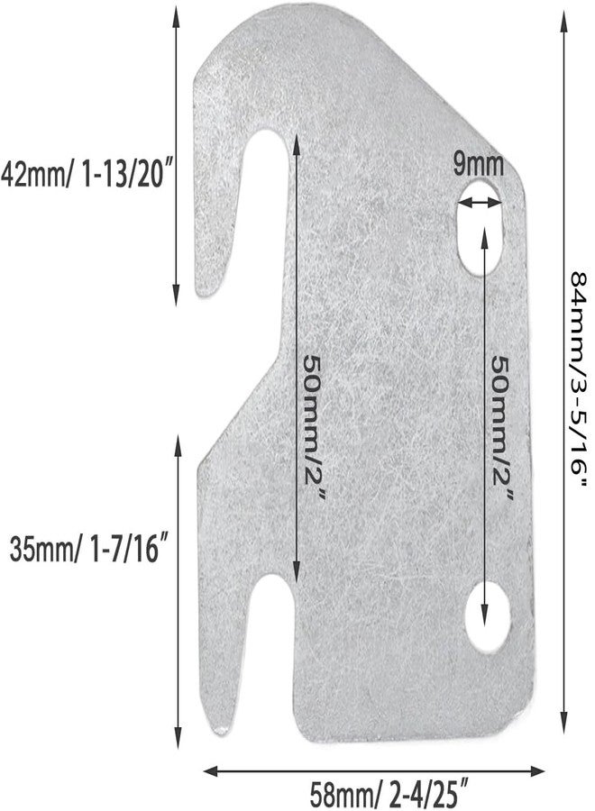 Meprotal 4PCS Wood Bed Rail Hook Plates for Beds Frame Bracket Headboard Footboard, Bed Rail Fitting Bracket Replacement Wooden Bed Parts with Pin - Image 3