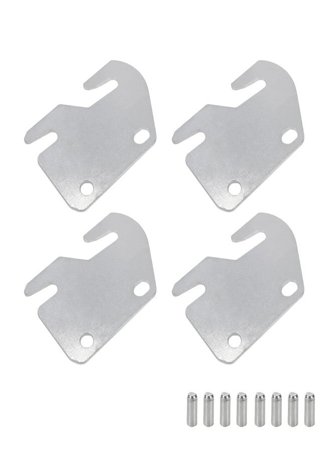 Meprotal 4PCS Wood Bed Rail Hook Plates for Beds Frame Bracket Headboard Footboard, Bed Rail Fitting Bracket Replacement Wooden Bed Parts with Pin - Image 1