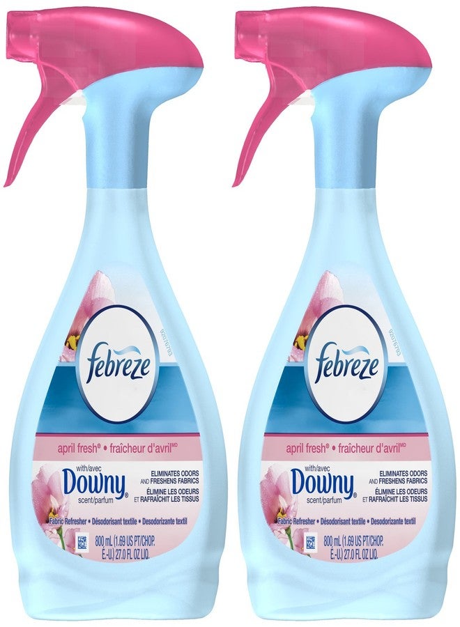 febreze فبرزي معطر الأقمشة مع داوني - رائحة أبريل - 27 أونصة - 2 عبوة - Image 1