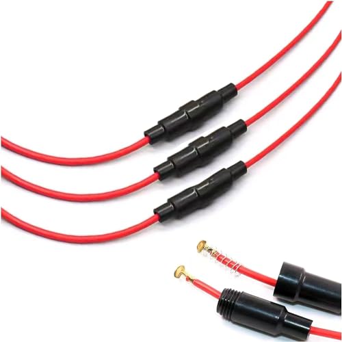 Unifizz Replacement Fuse 5pcs 5x20mmGlass Fuse Holder Screw Type 5x20mm with 22 AWG Wire Cable 250V 5x20mm Glass Fuse Tube Fuse Casing - (AMP: 5x20 Fuse Holder) - Image 4