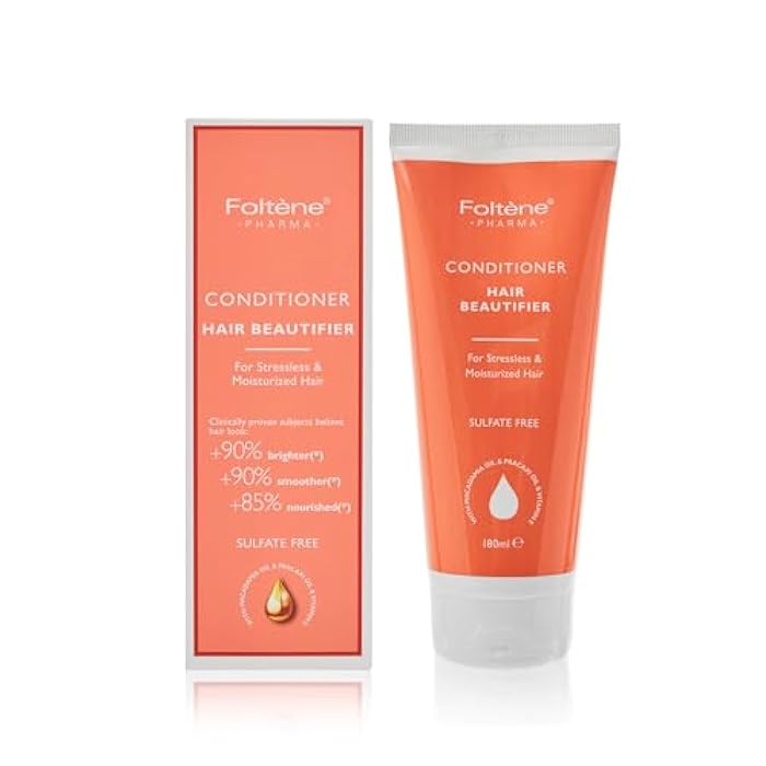 Foltene بلسم فولتيني خالي من الكبريتات للنساء - بلسم مضاد للشيخوخة ومرطب للشعر الجاف - غني بفيتامين E، بانثينول وزيت المكاديميا لخيوط ناعمة ولامعة وصحية - Image 1