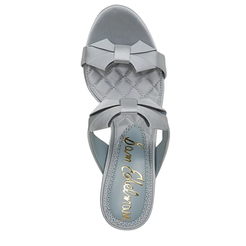 Sam Edelman SILVER Jasmine Double Strap Heel Mule for Women | Best Price UAE