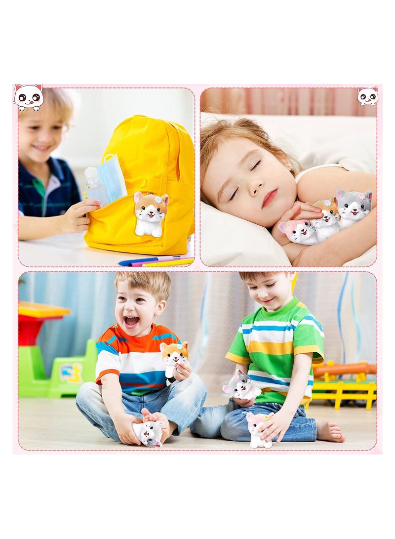 9 Pcs Mini Cats Plush Toy Kitten Stuffed Animals Stuffed Cats Lot Tiny Stuffed Kitten Soft Plush Cats Doll Hanging Pendant Ornament for Backpacks Handbags Keychains Pencil Cases  - Image 2