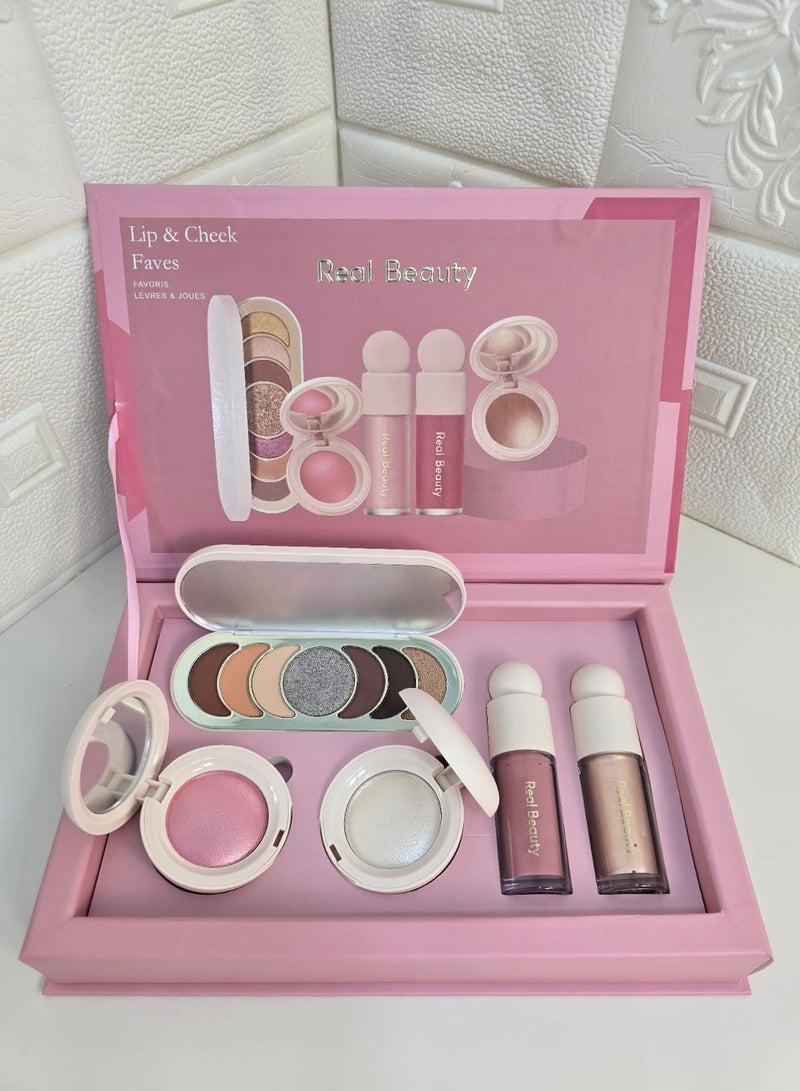 ريل بيوتي طقم احمر الشفاه واحمر الخدود – جمال متكامل يرافقك في كل مناسبة - Image 1