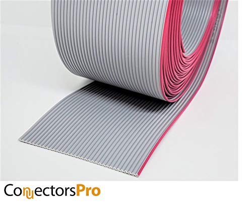 Connectors Pro 34P 20 Feet Roll 34 Conductors IDC Silver Flat Ribbon Cable for 2.54mm 0.1" IDC Connectors 20-Ft - Image 2