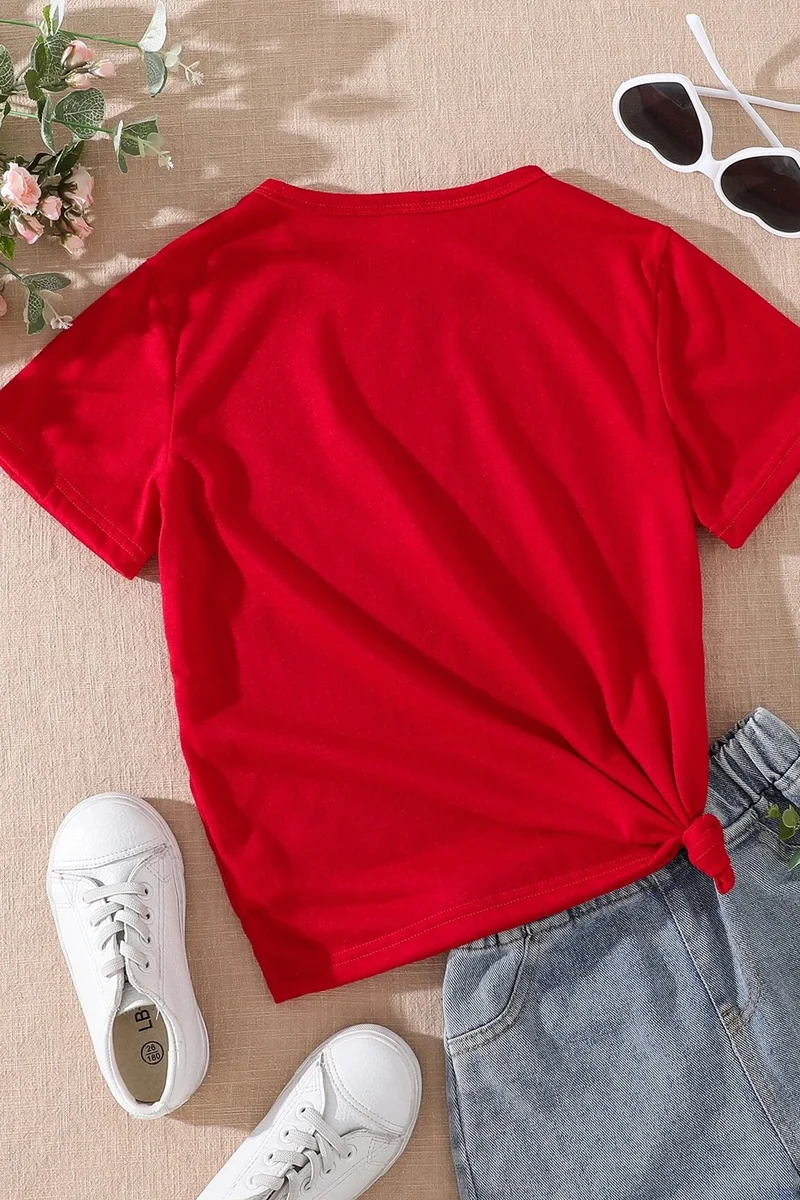 ONLYTRENDWEAR Childrens Sleep Panda Printed Cotton Tshirt 3-4 Years Old Red