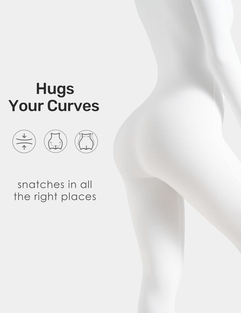 speerise Women Long Sleeve One Piece Workout Jumpsuit Romper Bodysuit Tummy Control Body Suits Jumpers thermal friendly layer for snow, ski recovery White S - Image 3