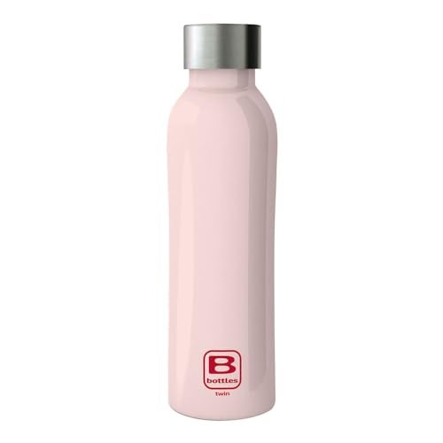 BUGATTI B BOTTLES TWIN Water bottle Pink 500 ML, Water Flask that keeps liquids hot for H12, cold for H24 and ice for H36, 18/10 Stainless steel water bottles, Reusable Gym bottle - Image 4
