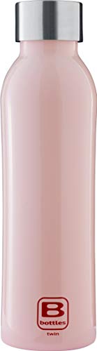 BUGATTI B BOTTLES TWIN Water bottle Pink 500 ML, Water Flask that keeps liquids hot for H12, cold for H24 and ice for H36, 18/10 Stainless steel water bottles, Reusable Gym bottle - Image 5