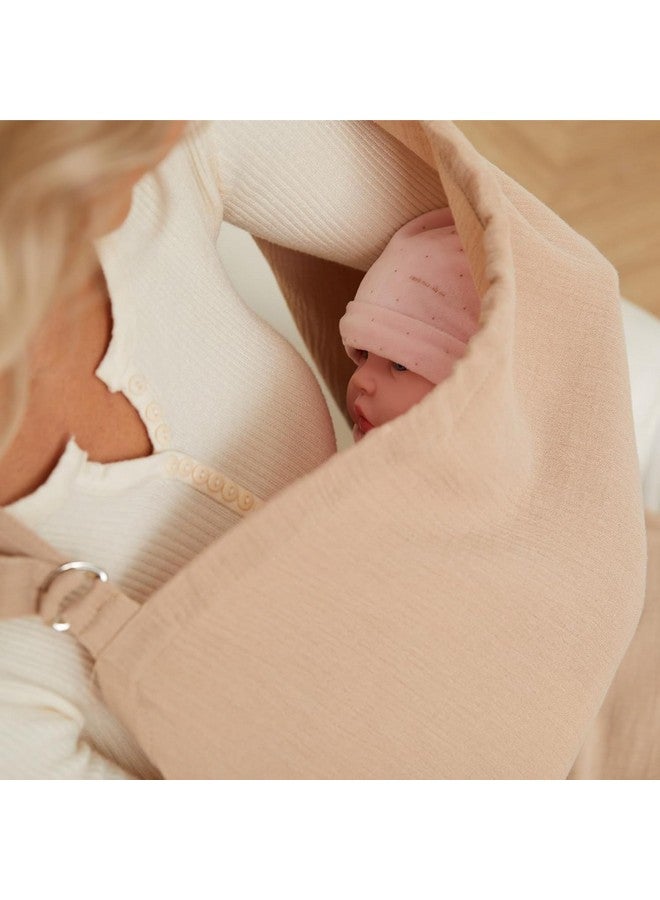 PPOGOO Muslin Nursing Cover for Baby Breastfeeding, Breathable Privacy Nursing Covers for Mom 100% Cotton Breastfeeding Cover with Rigid Hoop for Mother Nursing Apron (AGreen) - Image 3