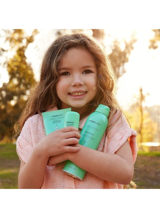 MDSolarSciences KidSpray SPF 40 – Quick Dry Water-Resistant Kids Sunscreen Spray - Broad Spectrum Face and Body UV Protection – Fragrance Free Vegan Sunscreen for Kids, 6 Fl Oz - Image 3