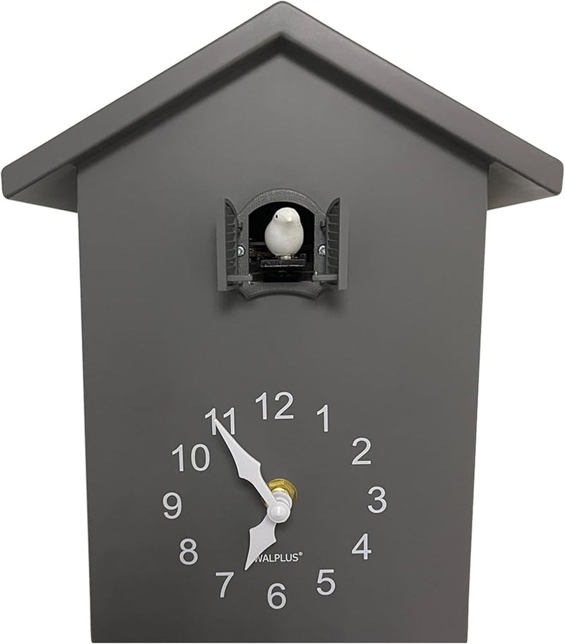 WALPLUS Minimalist Cuckoo Clock Grey Pendulum Quartz Bird Clock Pendulum Clock Wall Art Wall Clock Home Bedroom Office Living Room Decoration Clock Idea - Image 2