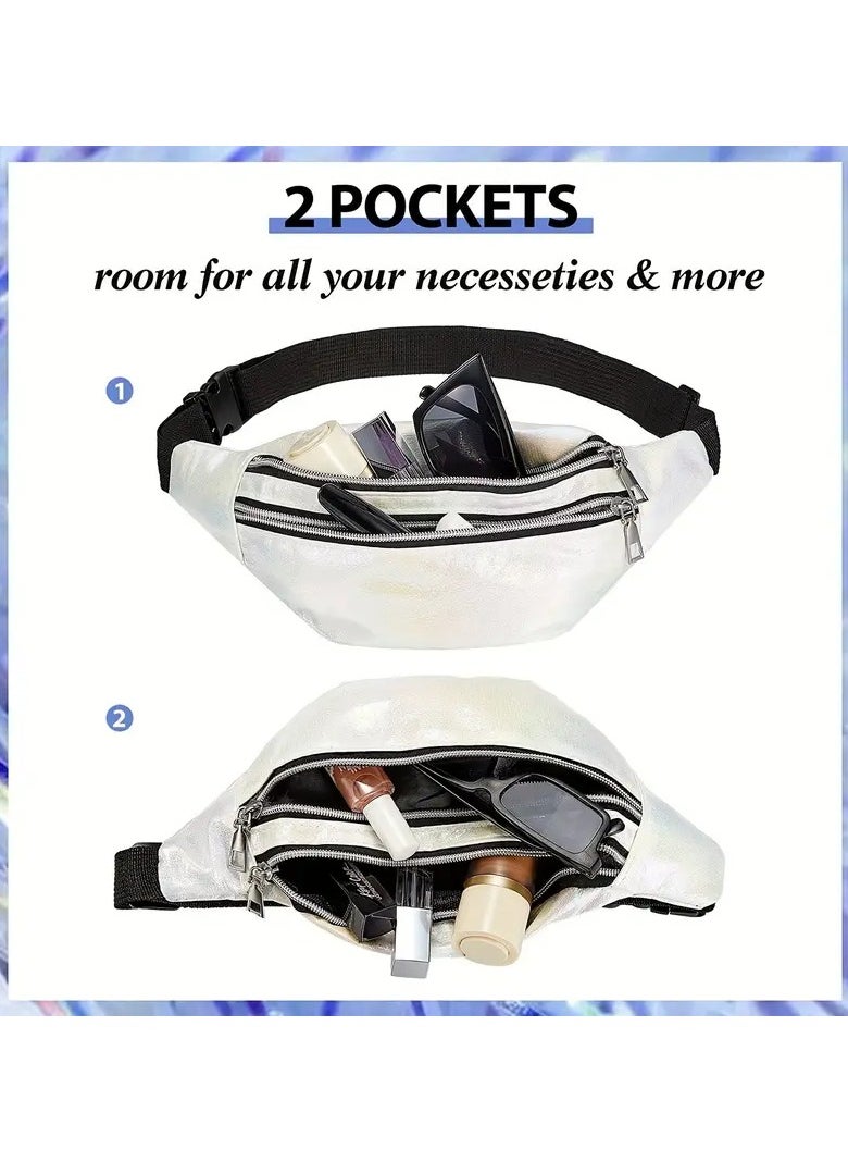 Goolsky Lei She Waist Bag Color Laser Lei She Waist Bag Chest Bag Diagonal Shoulder Bag Single Shoulder Bag Outdoor Leisure Fashion Trend Very Cool Mobile Phone Bag Waist Bag  - Image 2